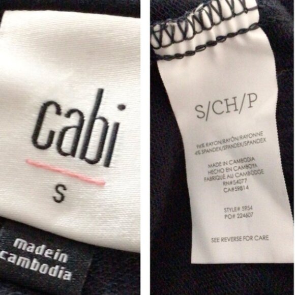 CAbi Summer Sleeveless Jumpsuit #5954 Navy Size: Small - Picture 9 of 10